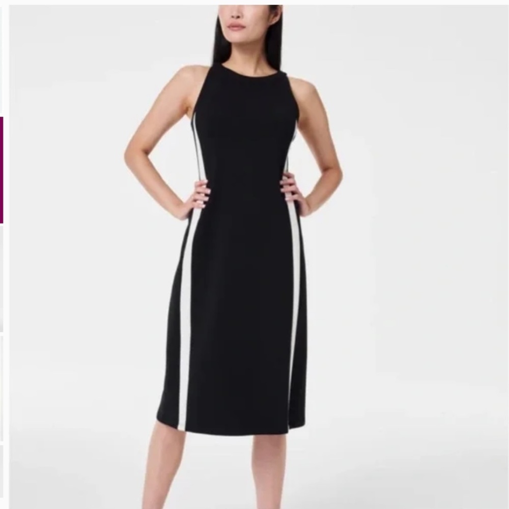 SPANX AirEssentials Side Stripe Tank Midi Dress, SIZE 2X